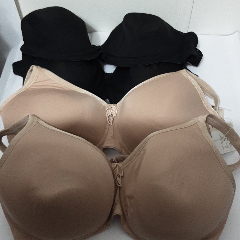 AMOENA LARA  Black and Tan Padded Wire-Free  Bras Bundle Of 4